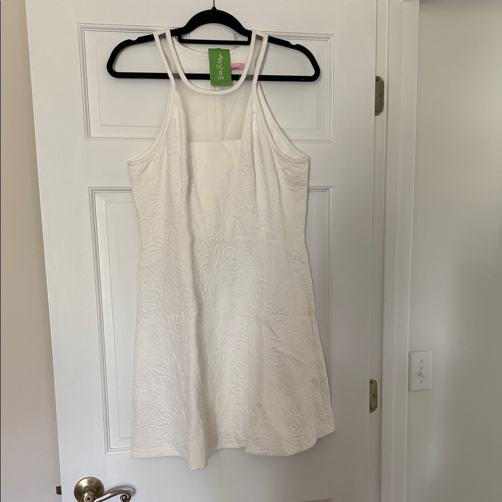 NWT Lilly Pulitzer White Textured Racerback Mini Dress